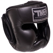 Шолом боксерський з повним захистом шкіряна Top King Empower M чорний-срібний, код: TKHGEM-02_MBKS-S52