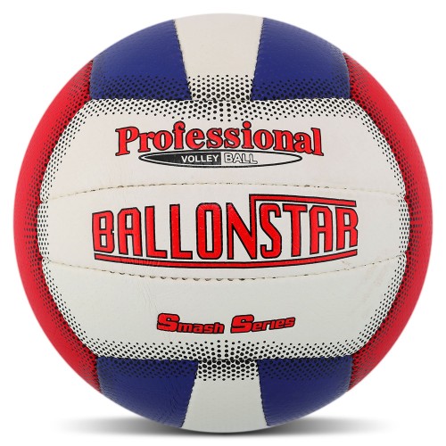 М"яч волейбольний Ballonstar №5 PU, червоний-синій-білий, код: LG-2087-S52