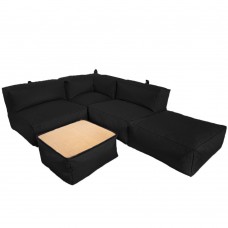 Безкаркасний модульний диван Tia-Sport Блек, оксфорд, чорний, код: sm-0692-8
