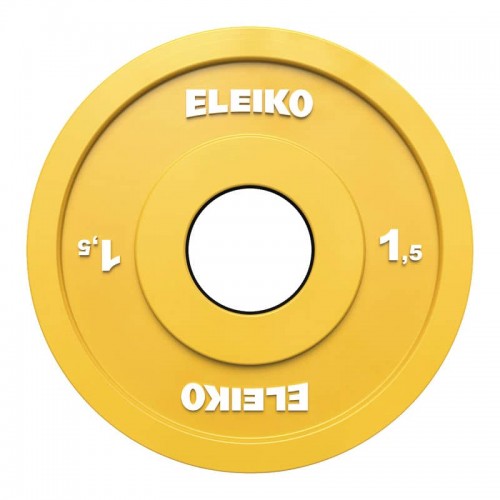 Диск олімпійський обгумований Eleiko IWF RC 1,5 кг, жовтий, код: 124-0015R-IA