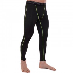 Компресійні штани тайтси чоловічі Lidong 3XL, зріст 185-190, чорний-зелений, код: UA-500-1_3XLBKG