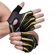 Рукавички для фітнеca FitGo Hard Toch розмір S, чорний-жовтий, код: FG-006_SY