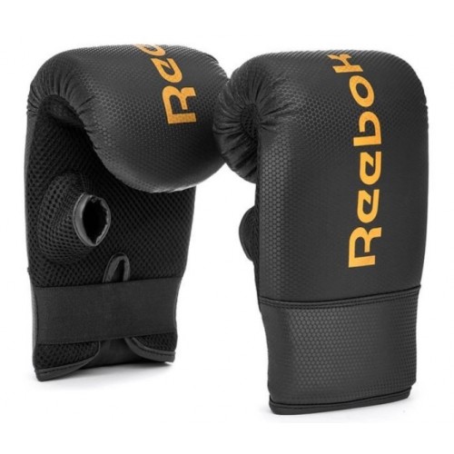 Тренувальні боксерські рукавички Reebok Boxing Mitts чорний-золотий Чол OSFM, код: 885652018395