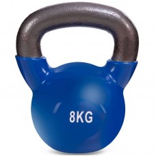 Гиря чавунна Zelart з вініловим покриттям 8кг, синій, код: TA-5161-8_BL