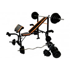 Лава для жиму WCG 0055 + Приставка Скотта + набір HARD штанга 148 кг, код: 0055-2.000.000-IF