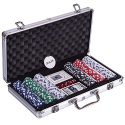 Набір для покеру в алюмінієвому кейсі PlayGame 300 фішок, код: IG-2114-S52