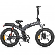 Електровелосипед фетбайк Engwe X-20 Dual Batteries (750 Вт; 14,4 А*год+7,8 А*год; 48 В), колеса 20х4", з ручкою газу, чорний, код: En-X20-black