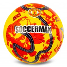 М"яч футбольний SoccerMax Manchester United №5 PU, жовтий-червоний, код: FB-0047-816