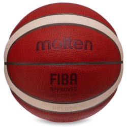 М"яч баскетбольний Natural Leather Molten FIBA Approved №7 оранжево-бежевий, код: B7G5000-S52