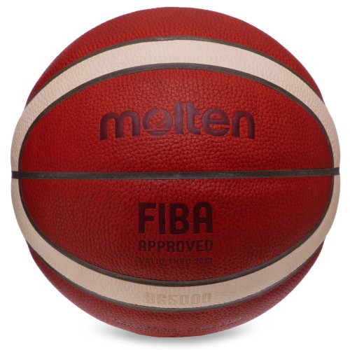 М"яч баскетбольний Natural Leather Molten FIBA Approved №7 оранжево-бежевий, код: B7G5000-S52