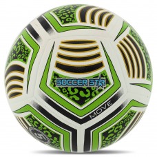 М"яч футбольний Hibred Soccer Star №5 PU, білий-зелений, код: FB-5463