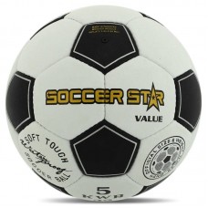 М"яч футбольний Soccer Star Soft Touch Value №5 PU, білий-чорний, код: FB-6033_BK