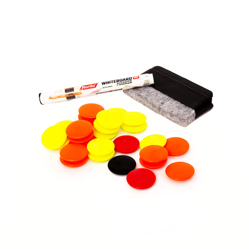 Набір для тактичних дощок Meta Set of Magnet, Marker, Duster жовтий, помаранчевий-чорний-червоний, код: 080101513821 Набір для тактичних дощок Meta Set of Magnet, Marker, Duster жовтий, помаранчевий-чорний-червоний, код: 080101513821