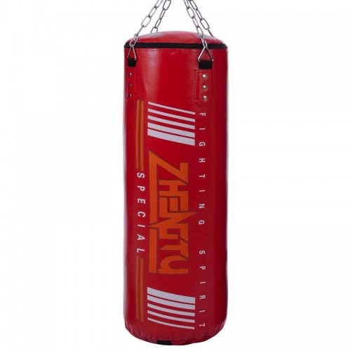 Мішок боксерський циліндр Zhegtu з кільцем і ланцюгом 800х290 мм, червоний, код: BO-2336-80_R-S52