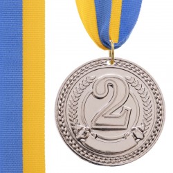 Медаль спортивна зі стрічкою PlayGame Celebrity сірий, код: C-6400_S