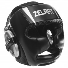 Шолом боксерський з повним захистом Zelart XL, чорний-срібний, код: BO-1328_XLBK-S52