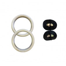 Кільця гімнастичні зі стропами (дерев'яні) Jaguar Wooden Gymnastic, код: 131618-AX Кільця гімнастичні зі стропами (дерев'яні) Jaguar Wooden Gymnastic, код: 131618-AX