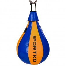 Груша боксерська підвісна Sportko 600x350 мм синій-помаранчевий, код: GP-3_BLOR-S52