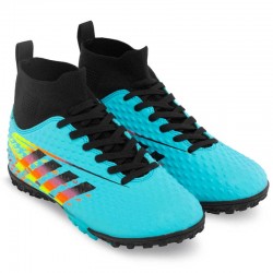 Сороконіжки футбольні з носком PlayGame розмір 36, блакитний-чорний, код: 266-2_36