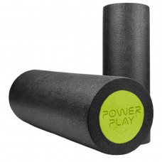 Масажний ролик (роллер) гладкий PowerPlay Fitness Roller 300x150 мм, чорний-зелений, код: PP_4021_BL/Green_(30x15)