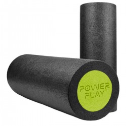 Масажний ролик (роллер) гладкий PowerPlay Fitness Roller 300x150 мм, чорний-зелений, код: PP_4021_BL/Green_(30x15)