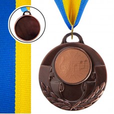 Медаль спортивна зі стрічкою PlayGame Aim Музика бронзова, код: C-4846-0067_B