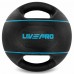 Медбол м"яч медичний дворучний з хватами LiveUp Medicine Ball 5кг, чорний, код: LP8111-5