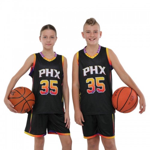Форма баскетбольна дитяча NBA клуб Phoenix Suns 35, розмір S, чорний-жовтий, код: BA-9830_S