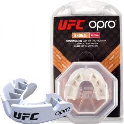 Капа OPRO Bronze UFC Hologram White, код: UFC_Bronze_White