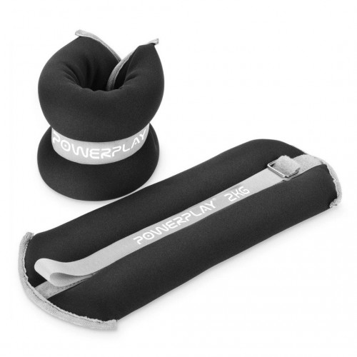 Обважнювачі-манжети для ніг та рук PowerPlay Ankle/Wrist Weights 2х2 кг, чорний, код: PP_4349_Black_2