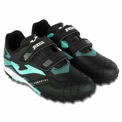 Сороконіжки дитячі Joma Powerfull розмір 32-EUR/31-UKR, чорний-бірюзовий, код: POJS2501TFV_31