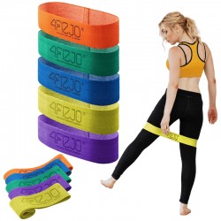 Набір резинок для фітнесу із тканини 4Fizjo Flex Band 1-29 кг, 5 шт, Mix, код: 4FJ0155 Набір резинок для фітнесу із тканини 4Fizjo Flex Band 1-29 кг, 5 шт, Mix, код: 4FJ0155