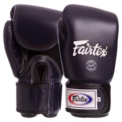 Рукавички боксерські шкіряні Fairtex 12 унцій, темно-синій, код: BGV1_12DBL