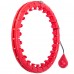 Обруч для схуднення регульований масажний з обтяжувачем FitGo Ntelligemt малиновий, код: FI-0764-S52