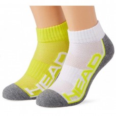 Шкарпетки Head Performance Quarter 2 пари, розмір 43-46, жовтий-сірий-білий, код: 8720245076388