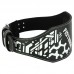Пояс атлетичний шкіряний Fistrage S, ширина-15см, чорний-білий, код: VL-4340_S