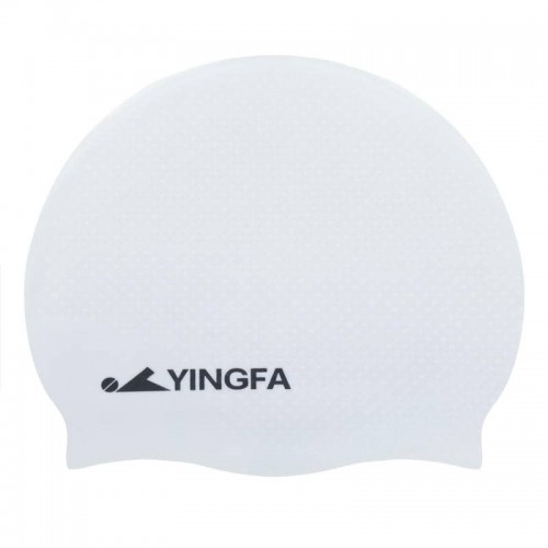Шапочка для плавання силіконова для дорослих Yingfa білий, код: C0068_W