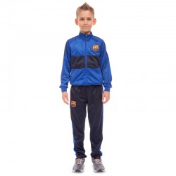 Костюм спортивний дитячий унісекс Lidong Barcelona 32, зріст 145-155, синій-чорний, код: LD-6130K-BS_32BLBK