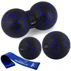 Набір для масажу та йоги PowerPlay EPP (комплект з 3 штук) Blue + резинка 7,5 кг., код: PP_4092_Blue Набір для масажу та йоги PowerPlay EPP (комплект з 3 штук) Blue + резинка 7,5 кг., код: PP_4092_Blue