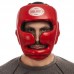 Шлем боксерский с полной защитой Zelart M, красный-серебряный, код: BO-1367_MR-S52