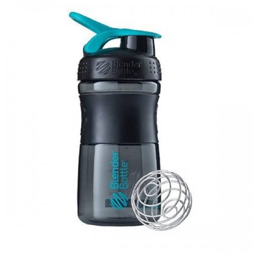 Шейкер спортивний (пляшка) BlenderBottle SportMixer 20oz/590ml Black/Teal (Original), код: SM 20oz Black/Teal