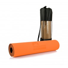 Килимок для йоги та фітнесу Majestic Sport TPE 6 мм Orange/Black, код: GVT5010/O