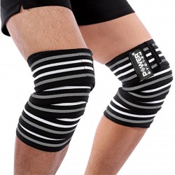 Бинти на коліна Power System Knee Wraps Grey/Black, код: PS-3700_Grey-Black