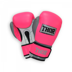 Рукавиці боксерські Thor Typhoon 16oz шкіра, код: 8027/02 (Leath) Pink/Grey/W 16 oz.