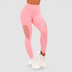 Легінси жіночі GymBeam Clothing Mesh Panel Pink XS, рожевий, код: 220031-GB