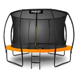 Батут Neo-Sport з внутрішньою сіткою 12 футів 374 см, чорно-помаранчевий, код: NS-12C201-IN