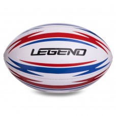 М"яч для регбі Legend №3 PVC білий-червоний-синій, код: R-3290-S52