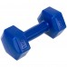 Гантель для фітнесу Zelart з PE покриттям 1х1 кг, синій, код: TA-4758-1