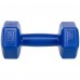 Гантель для фітнесу Zelart з PE покриттям 1х1 кг, синій, код: TA-4758-1