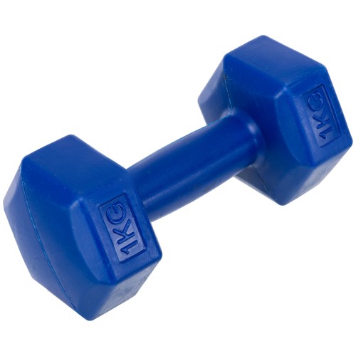Гантель для фітнесу Zelart з PE покриттям 1х1 кг, синій, код: TA-4758-1
